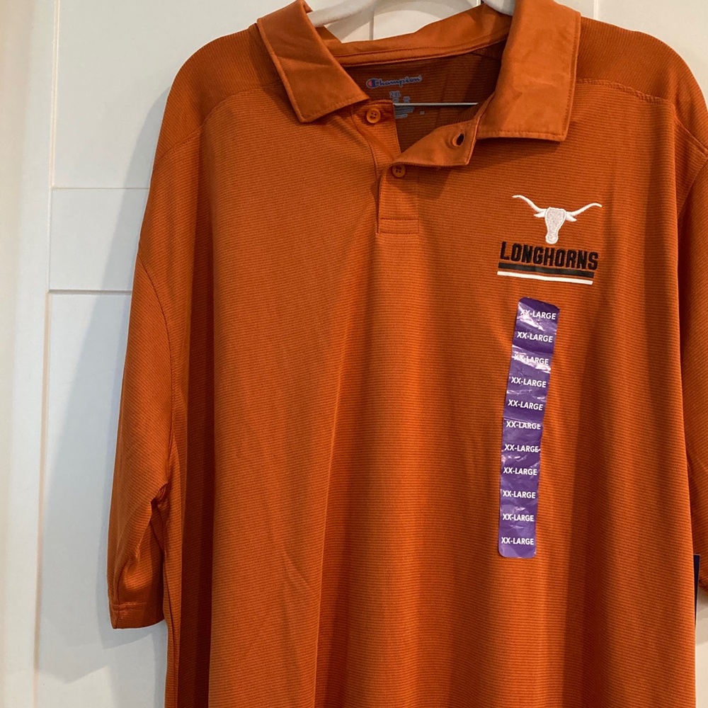 Longhorn Champion Orange Polo Shirt.  NWT size XXL. Support your team!